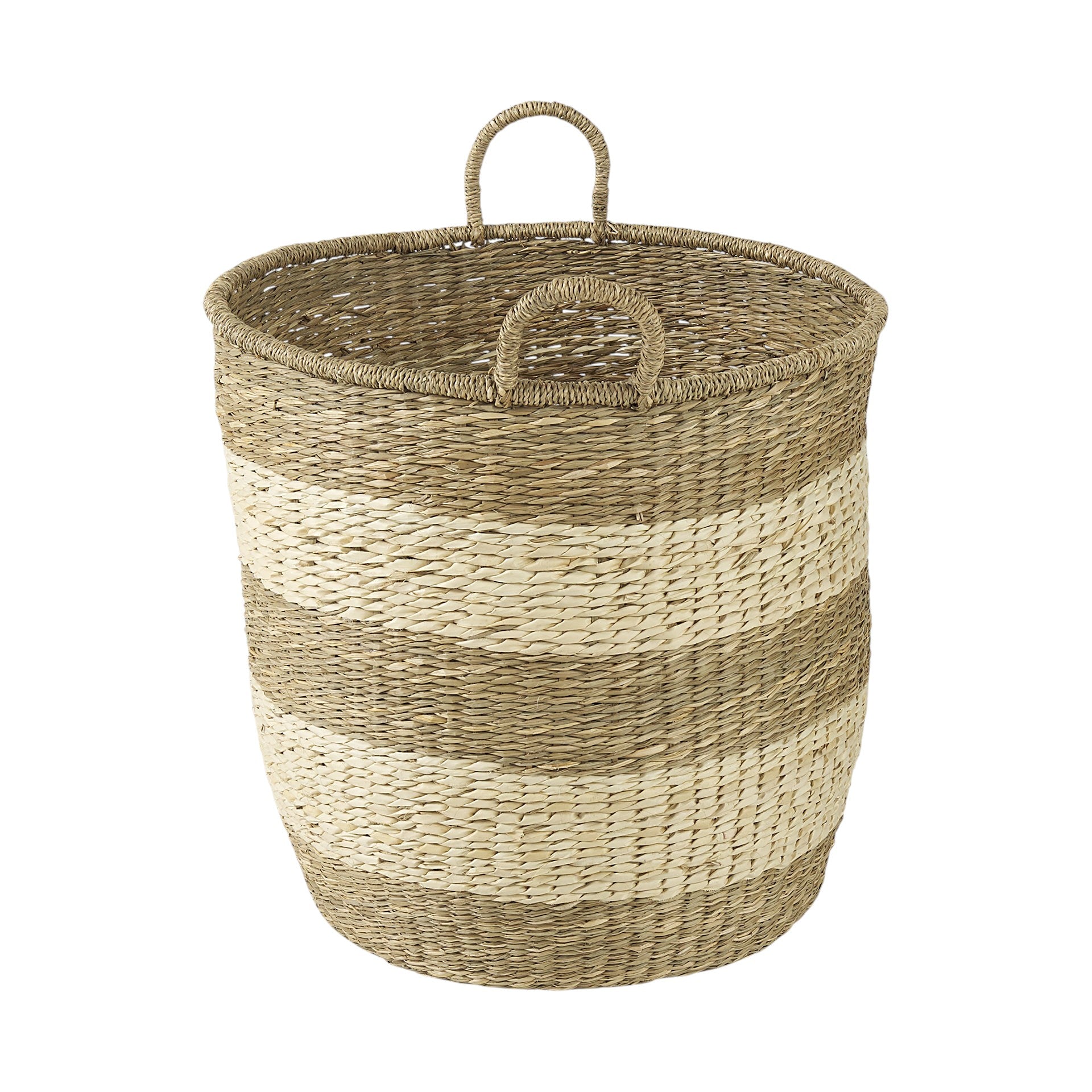 Set of Two Natural And Beige Wicker Basket-Organizers-DECOROLALA