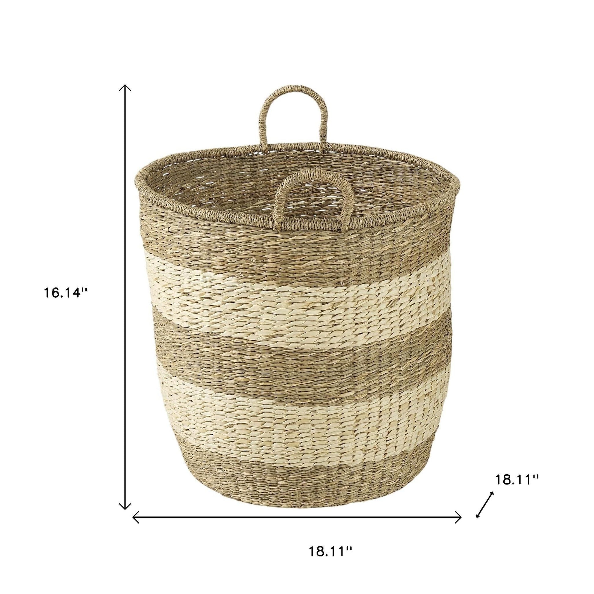Set of Two Natural And Beige Wicker Basket-Organizers-DECOROLALA