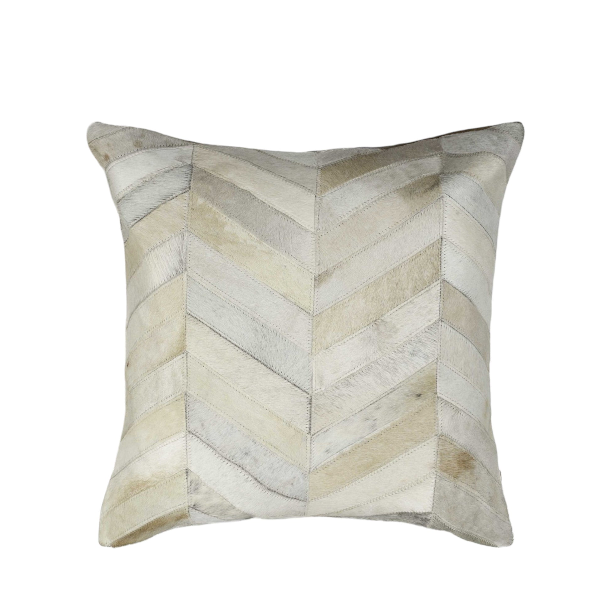 Set of Two Natural Cowhide Throw Pillow-Accent Throw Pillows-DECOROLALA