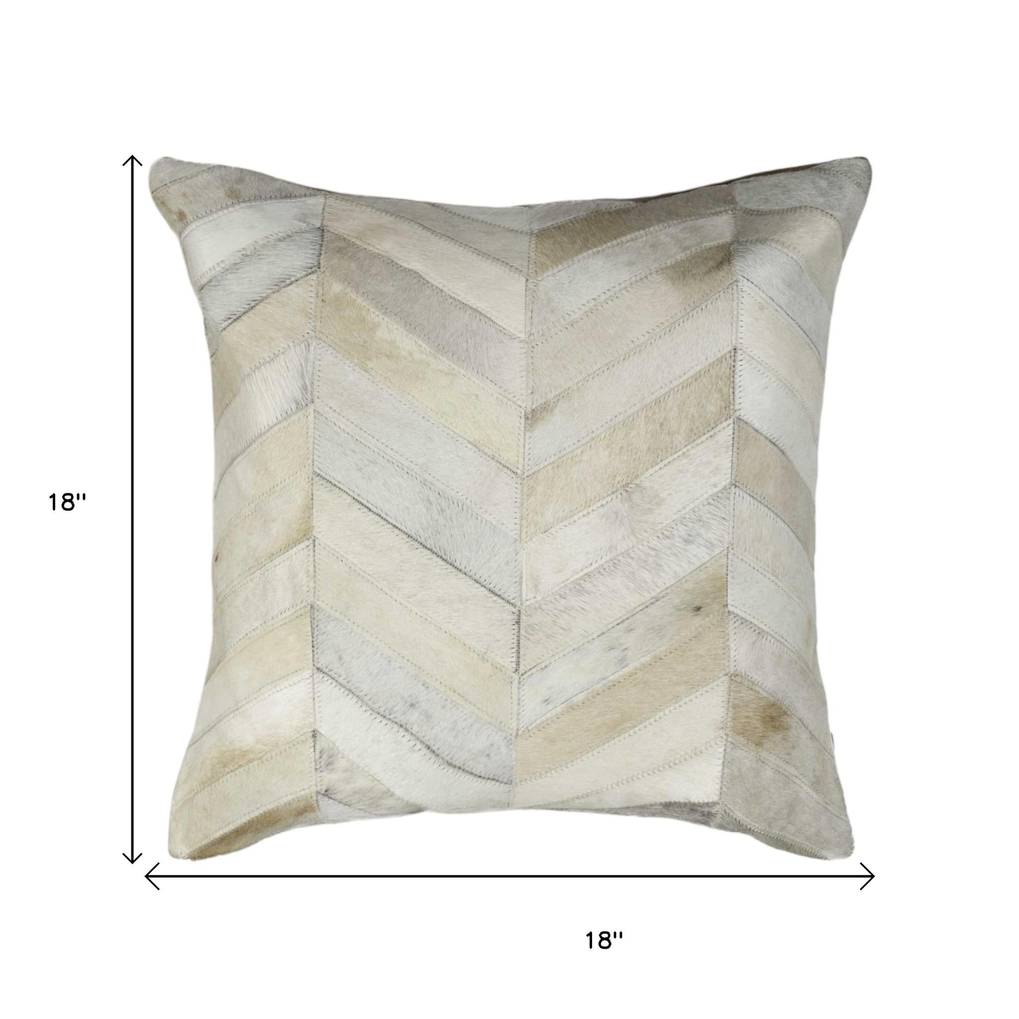 Set of Two Natural Cowhide Throw Pillow-Accent Throw Pillows-DECOROLALA