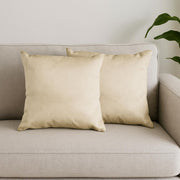 Set of Two Natural Cowhide Throw Pillow-Accent Throw Pillows-DECOROLALA