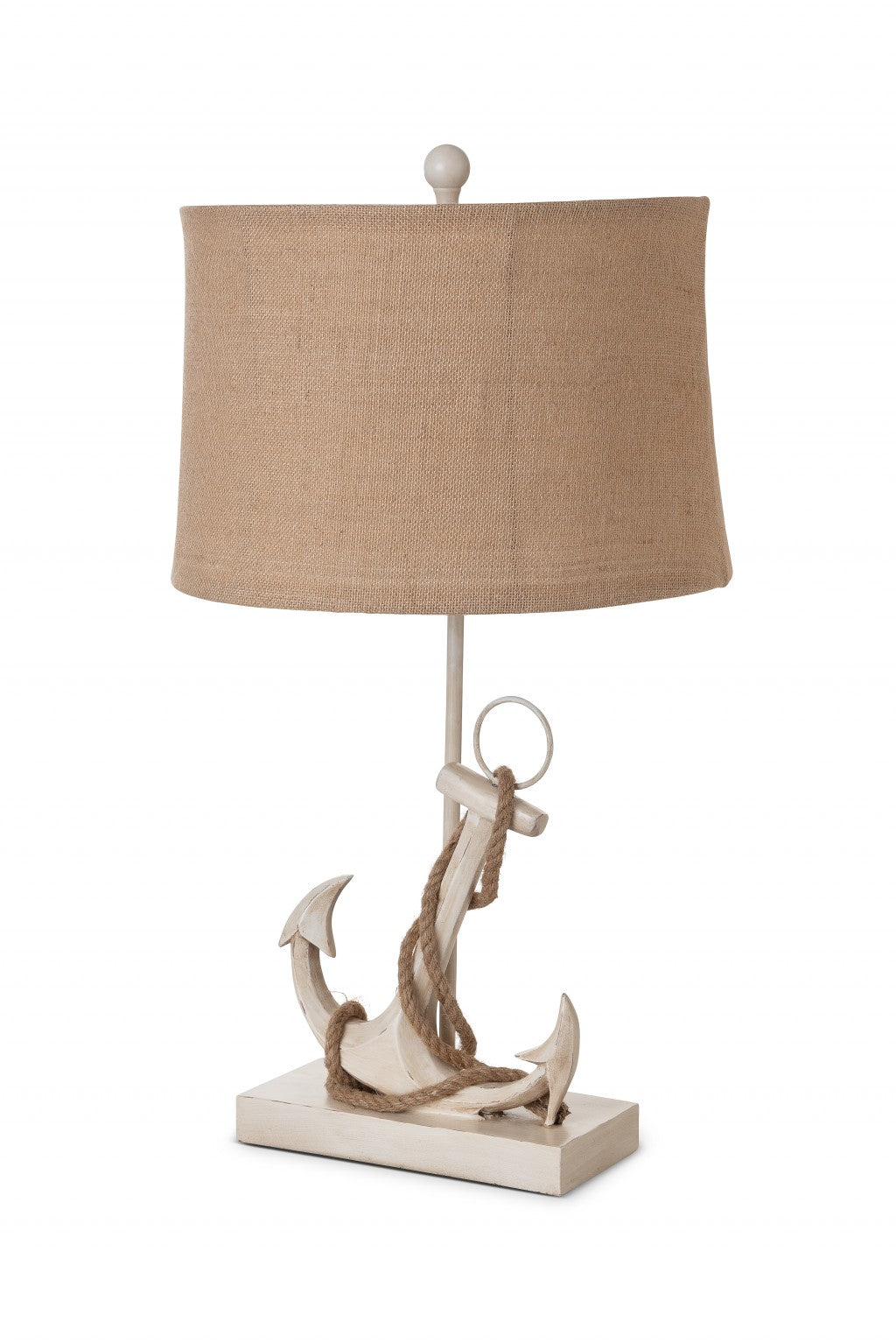 Set of Two Tan and White Anchor Table Lamps-Table Lamps-DECOROLALA