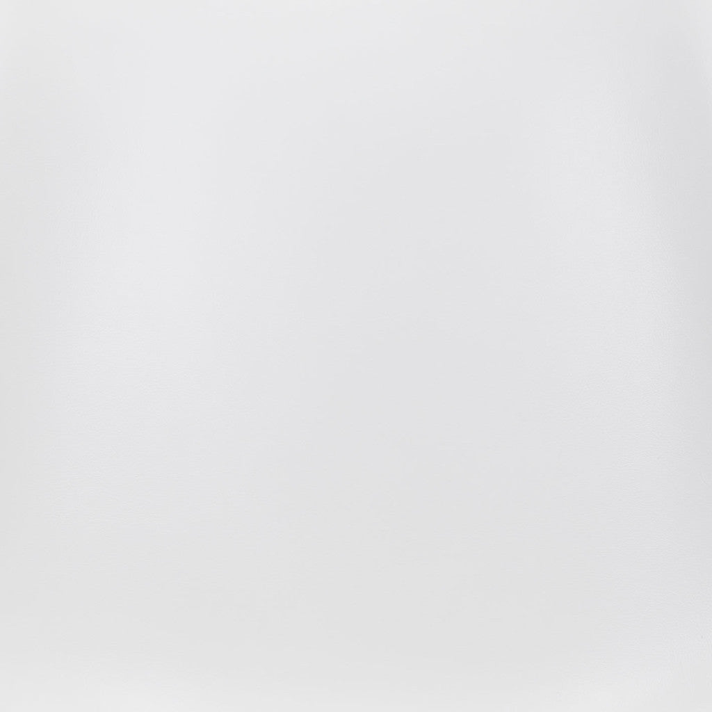 Set of Two White And Silver Upholstered Faux Leather Dining Side Chairs-Dining Chairs-DECOROLALA