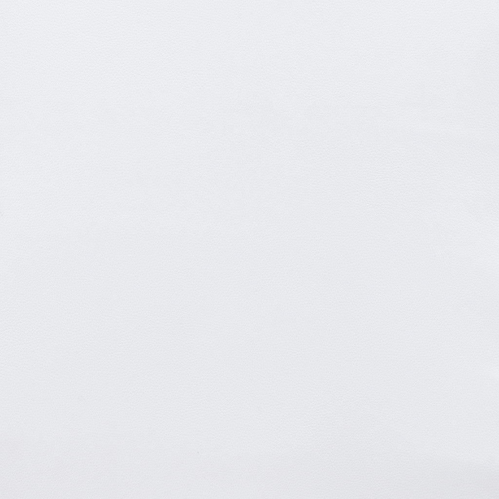 Set of Two White and Brown Upholstered Faux Leather Open Back Dining Arm Chairs-Dining Chairs-DECOROLALA