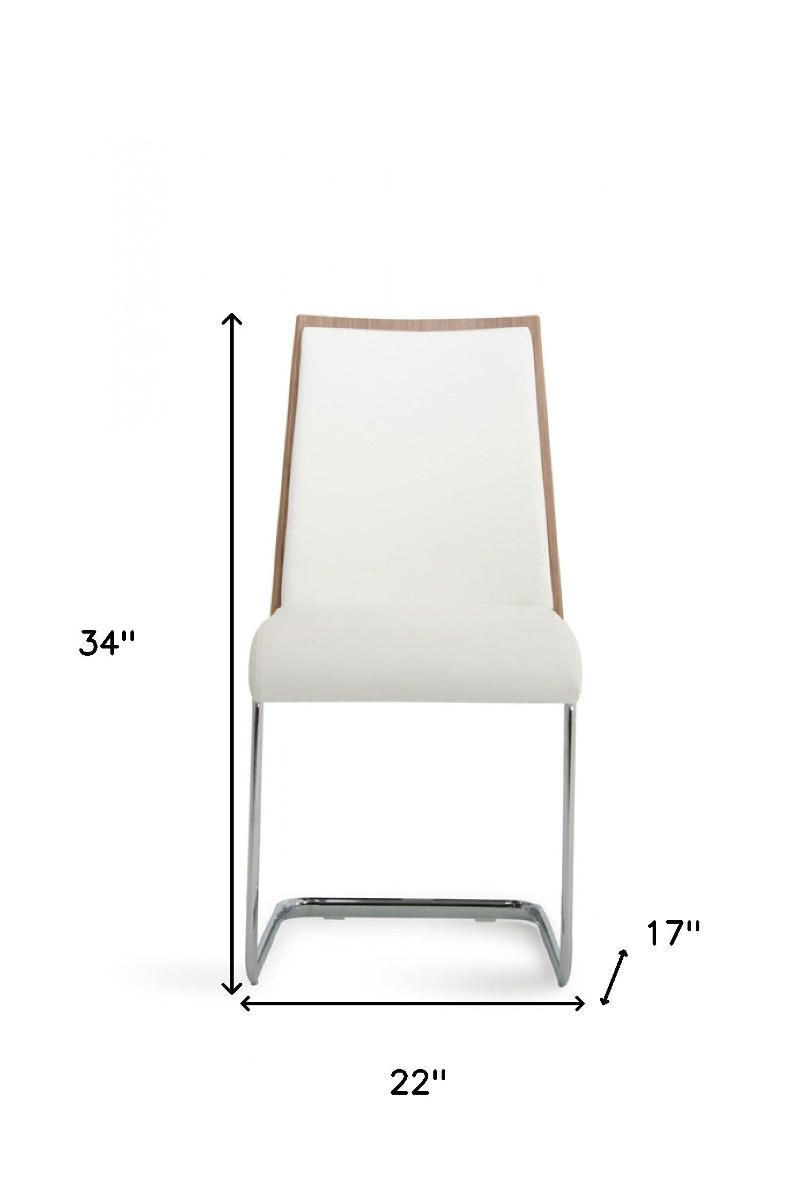 Set of Two White and Silver Upholstered Faux Leather Dining Side Chairs-Dining Chairs-DECOROLALA