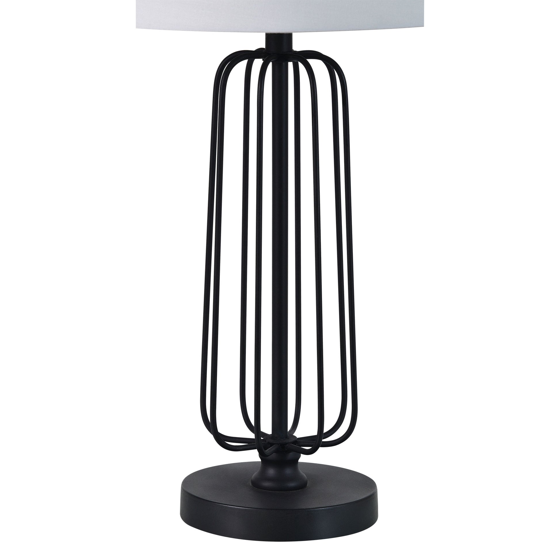 Shadia 24.75" Length Table Lamp- Set of two, Matte Black-Table Lamp- Set of two-DECOROLALA