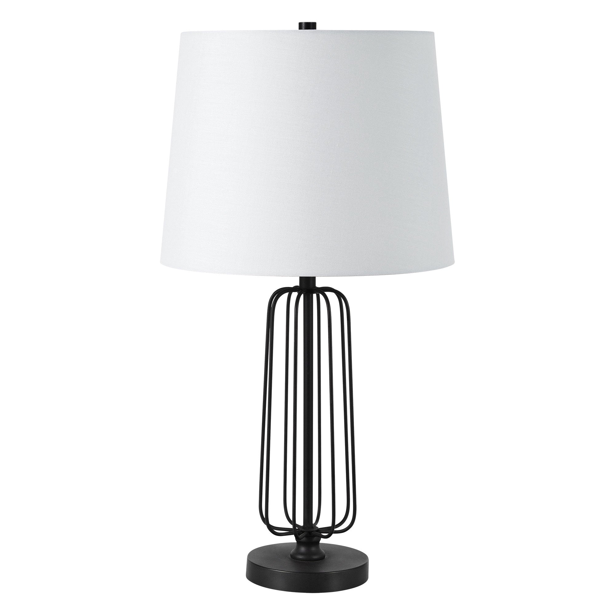Shadia 24.75" Length Table Lamp- Set of two, Matte Black-Table Lamp- Set of two-DECOROLALA