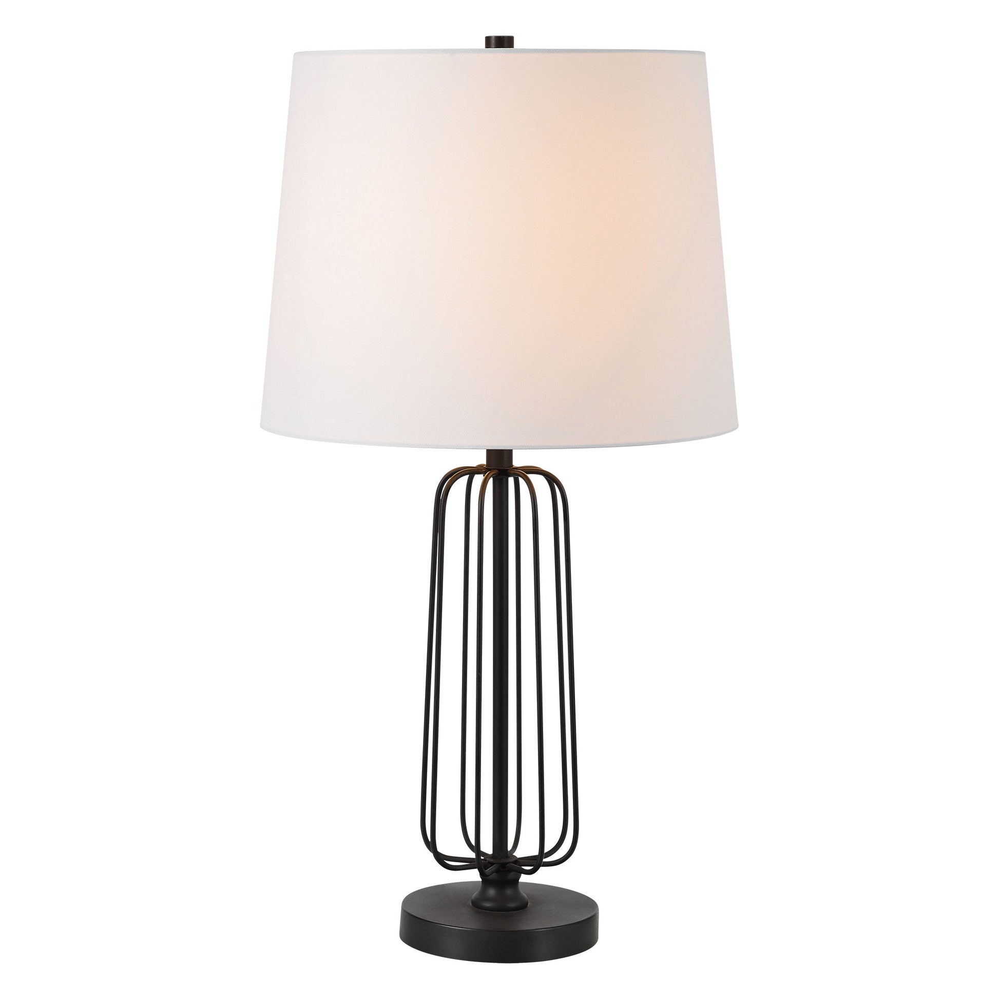 Shadia 24.75" Length Table Lamp- Set of two, Matte Black-Table Lamp- Set of two-DECOROLALA