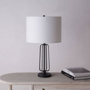 Shadia 24.75" Table Lamp Set of 2, Matte Black-Table Lamp- Set of two-DECOROLALA