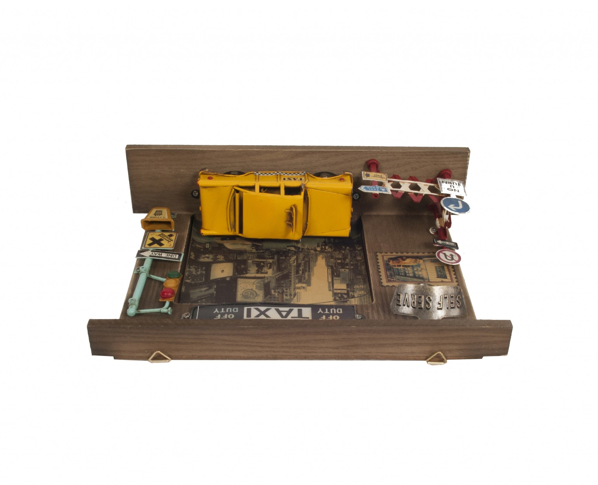 Shadow Box With 3 Metal Keychain Hooks-Organizers-DECOROLALA