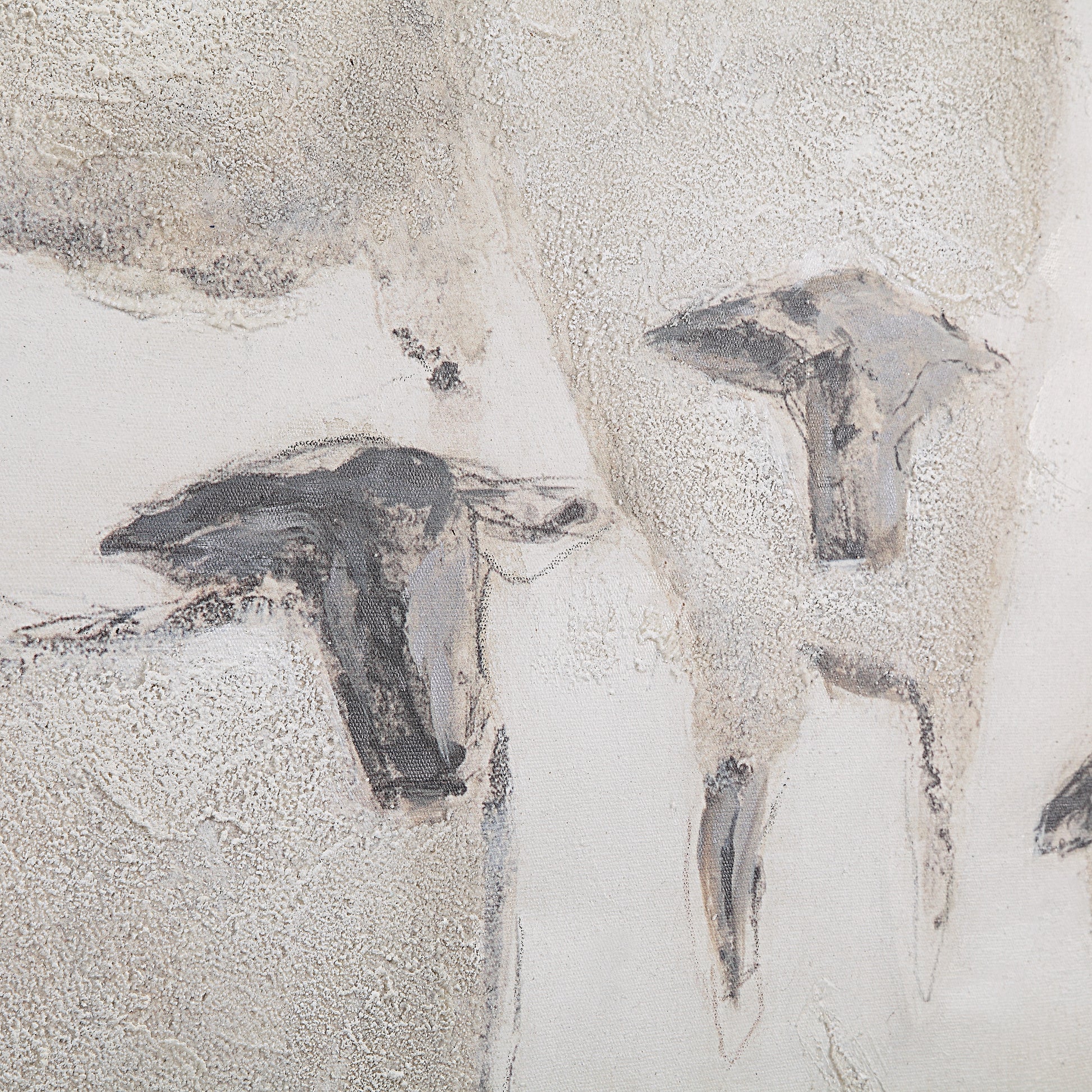 Shah 60" Wide Canvas Art with Wood Frame, Dark Grey-Canvas Art-DECOROLALA