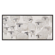 Shah 60" Wide Canvas Art with Wood Frame, Dark Grey-Canvas Prints-DECOROLALA