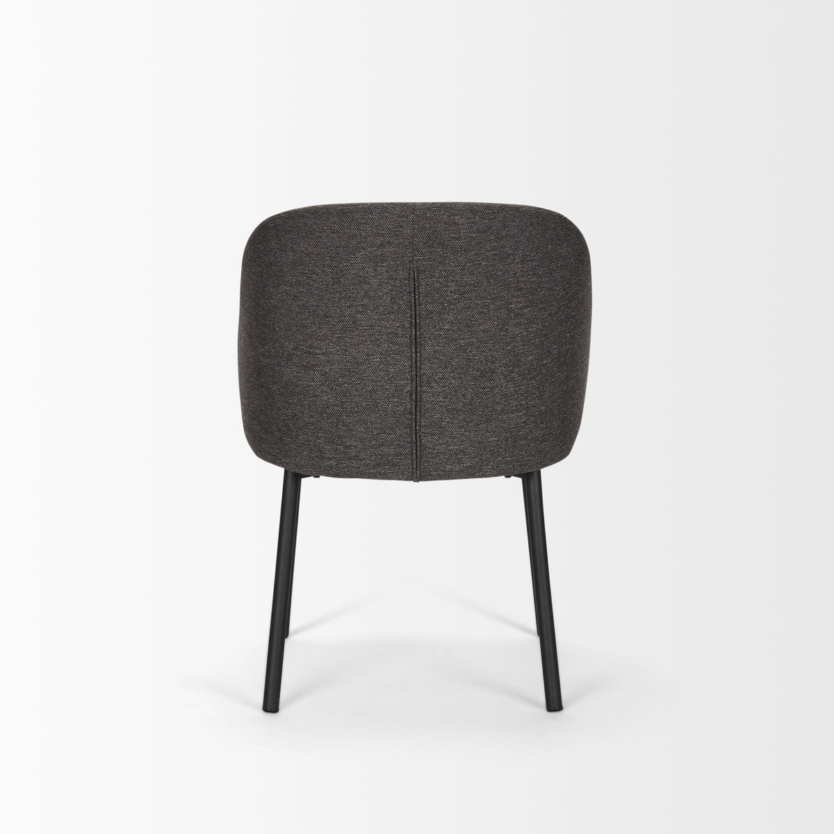 Shannon Contoured Back Dining Side Chair | Gray Fabric w/ Metal-Dining Chairs-DECOROLALA