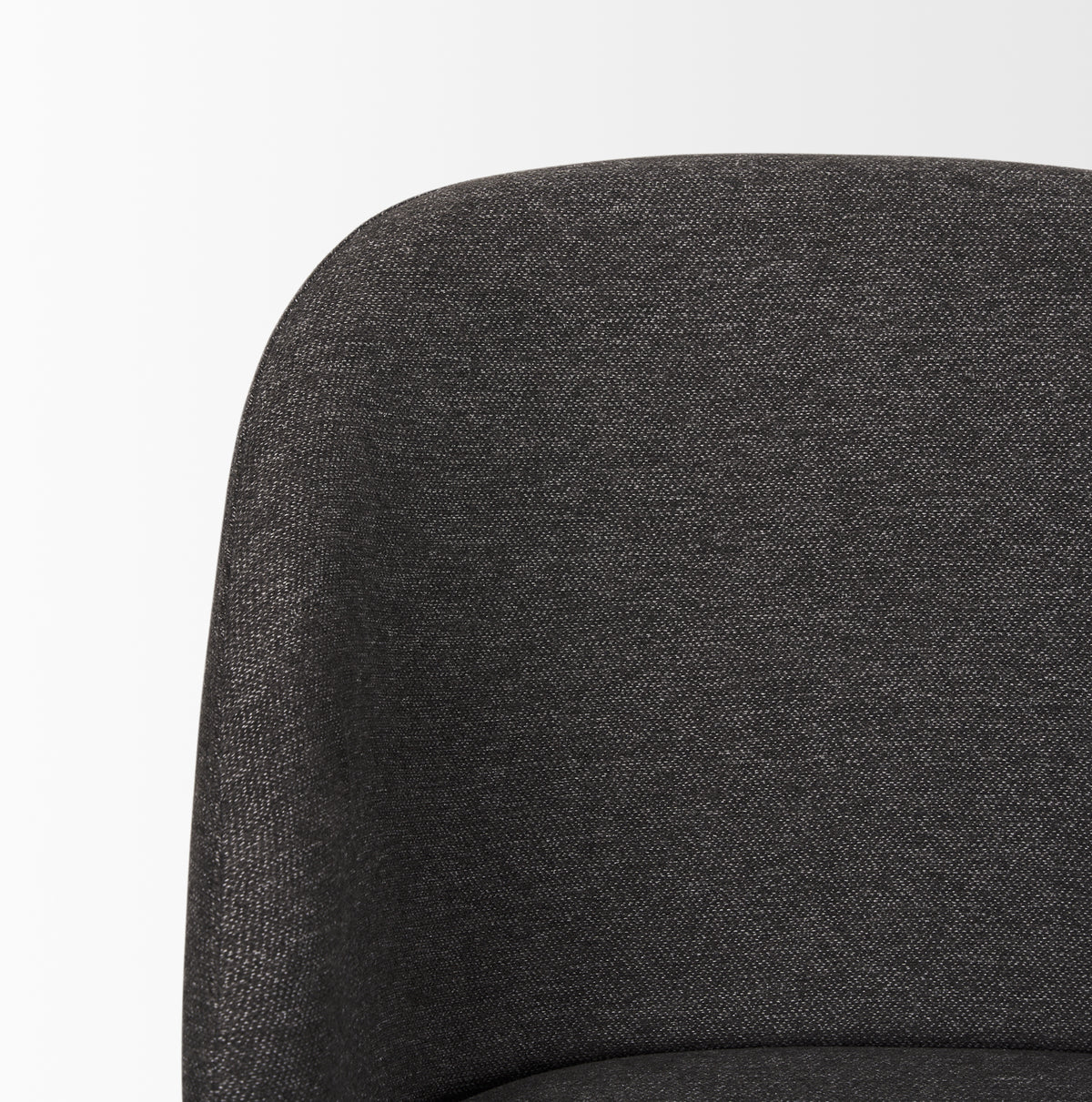 Shannon Contoured Back Dining Side Chair | Gray Fabric w/ Metal-Dining Chairs-DECOROLALA