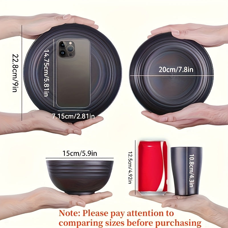 Shatterproof Tableware Set for Camping & Home (16pcs)-Dining Set-DECOROLALA