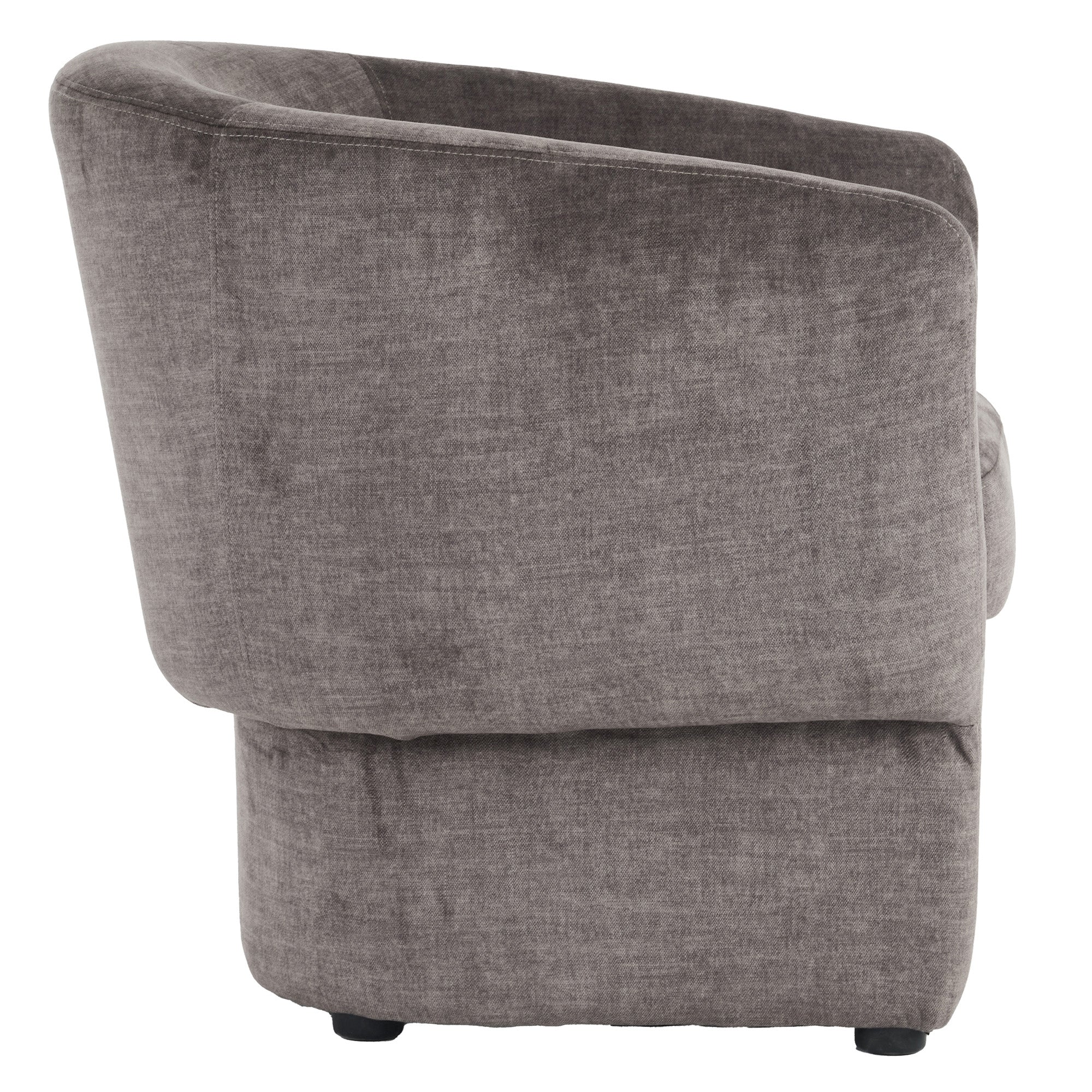 Sheri Accent Chair - Dark Taupe Velvet Oversized Armchair-DECOROLALA