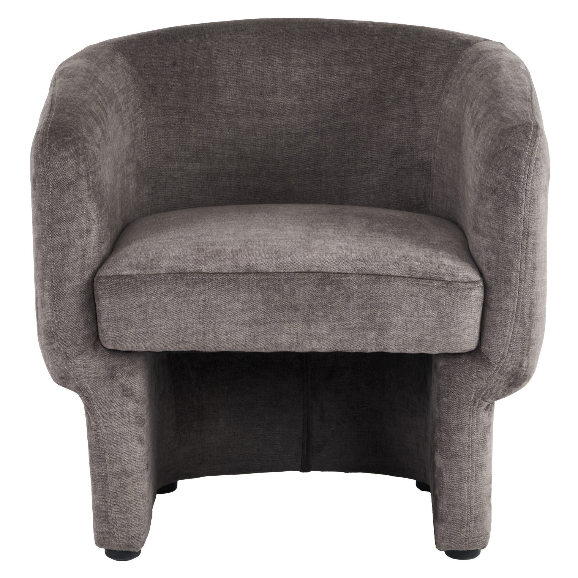 Sheri Accent Chair - Dark Taupe Velvet Oversized Armchair-DECOROLALA