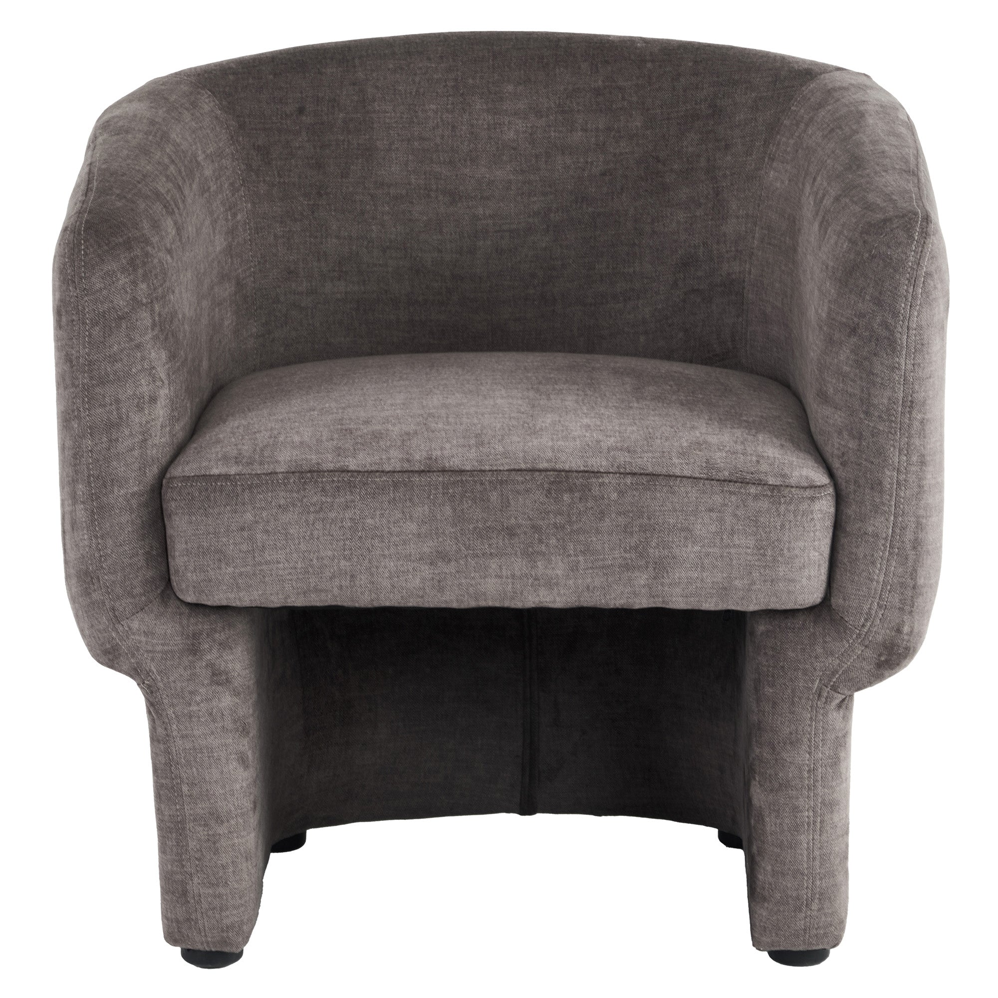 Sheri Accent Chair - Dark Taupe Velvet Oversized Armchair-DECOROLALA