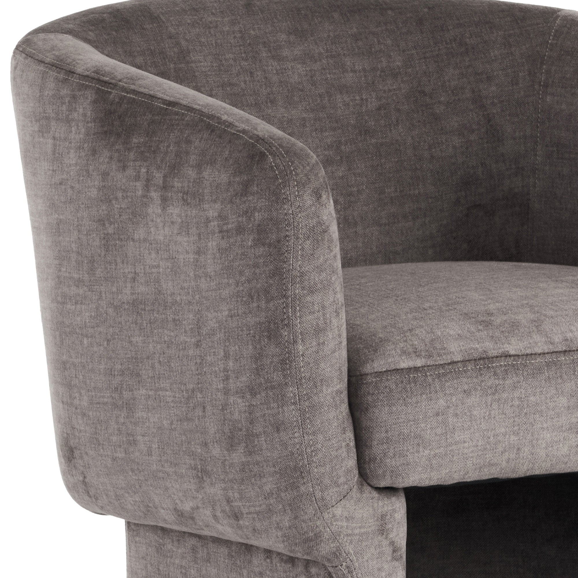 Sheri Accent Chair - Dark Taupe Velvet Oversized Armchair-DECOROLALA