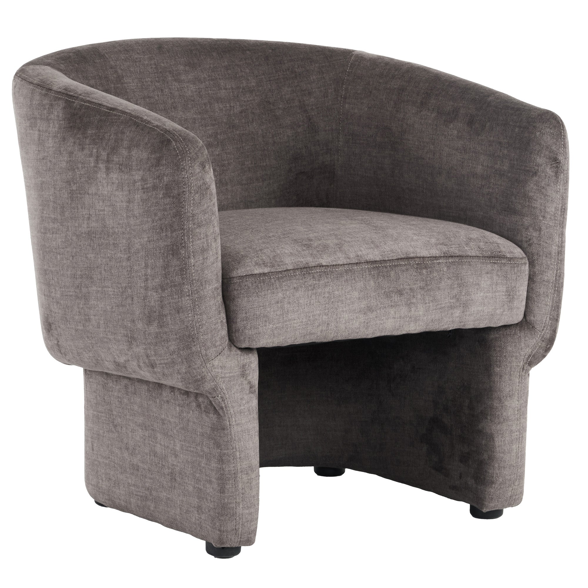Sheri Accent Chair - Dark Taupe Velvet Oversized Armchair-DECOROLALA