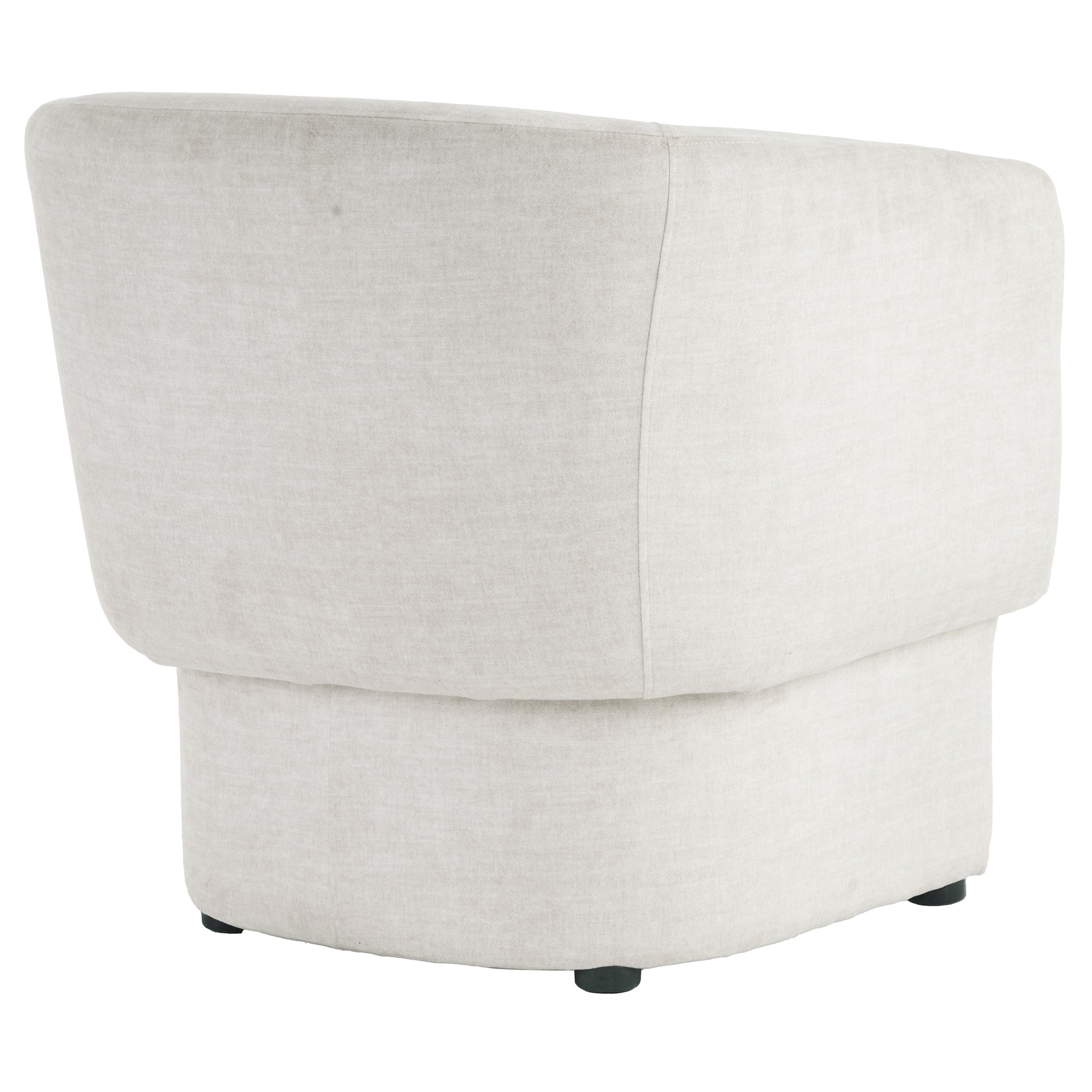 Sheri Oversized Accent Chair - Beige Velvet Round Armchair-DECOROLALA