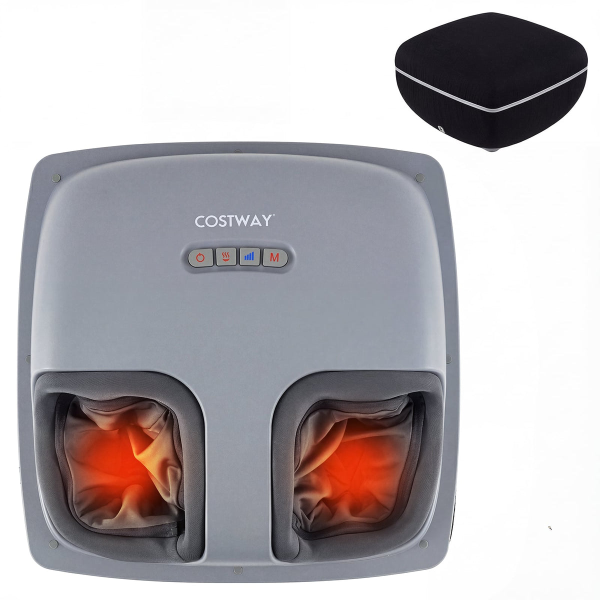 Shiatsu Foot Massager with 3-Level Deep Kneading and Air Compression-Black-Foot Massager-DECOROLALA