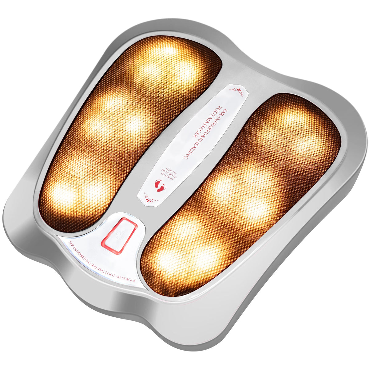 Shiatsu Heated Electric Kneading Foot and Back Massager-Silver-Foot Massagers-DECOROLALA