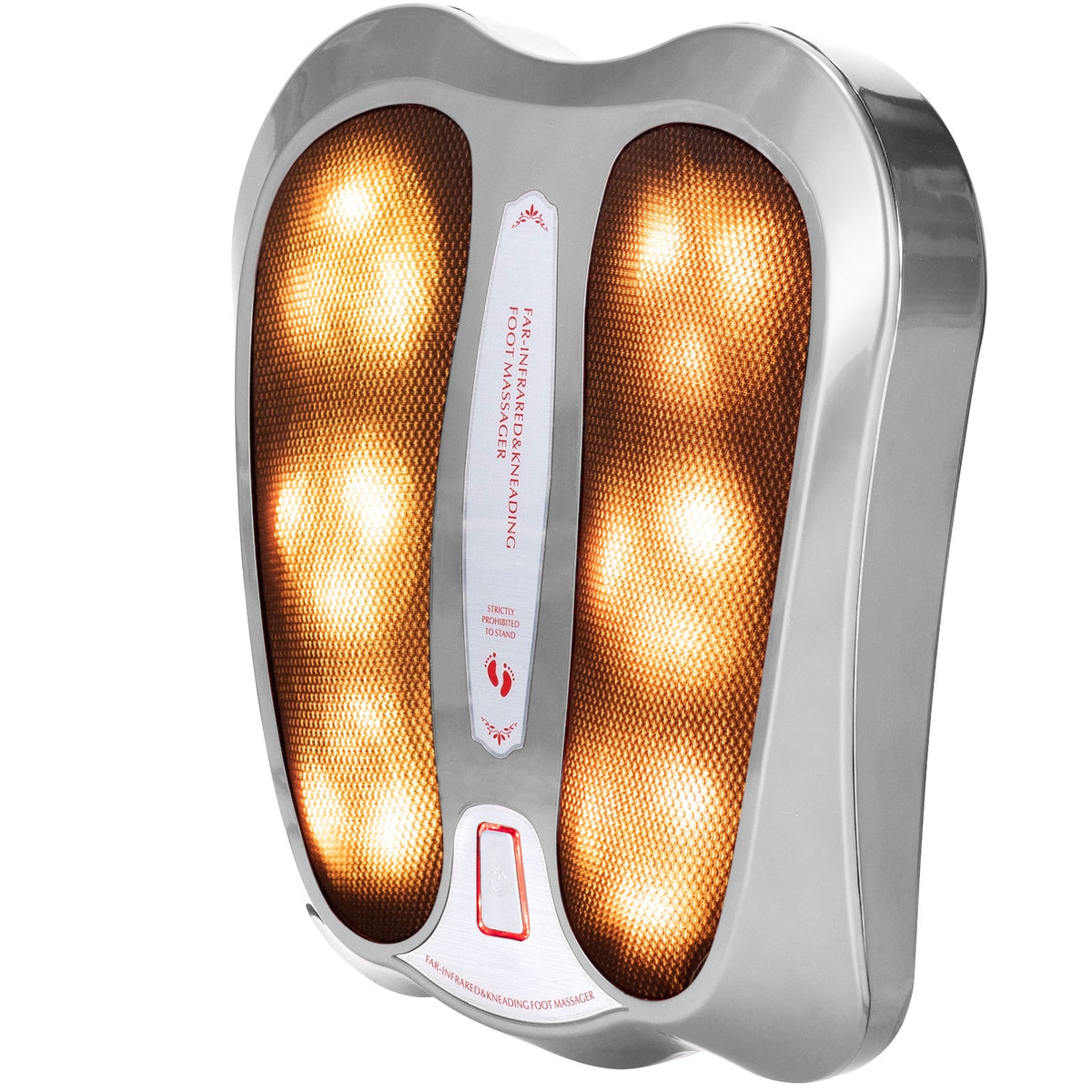 Shiatsu Heated Electric Kneading Foot and Back Massager-Silver-Foot Massagers-DECOROLALA