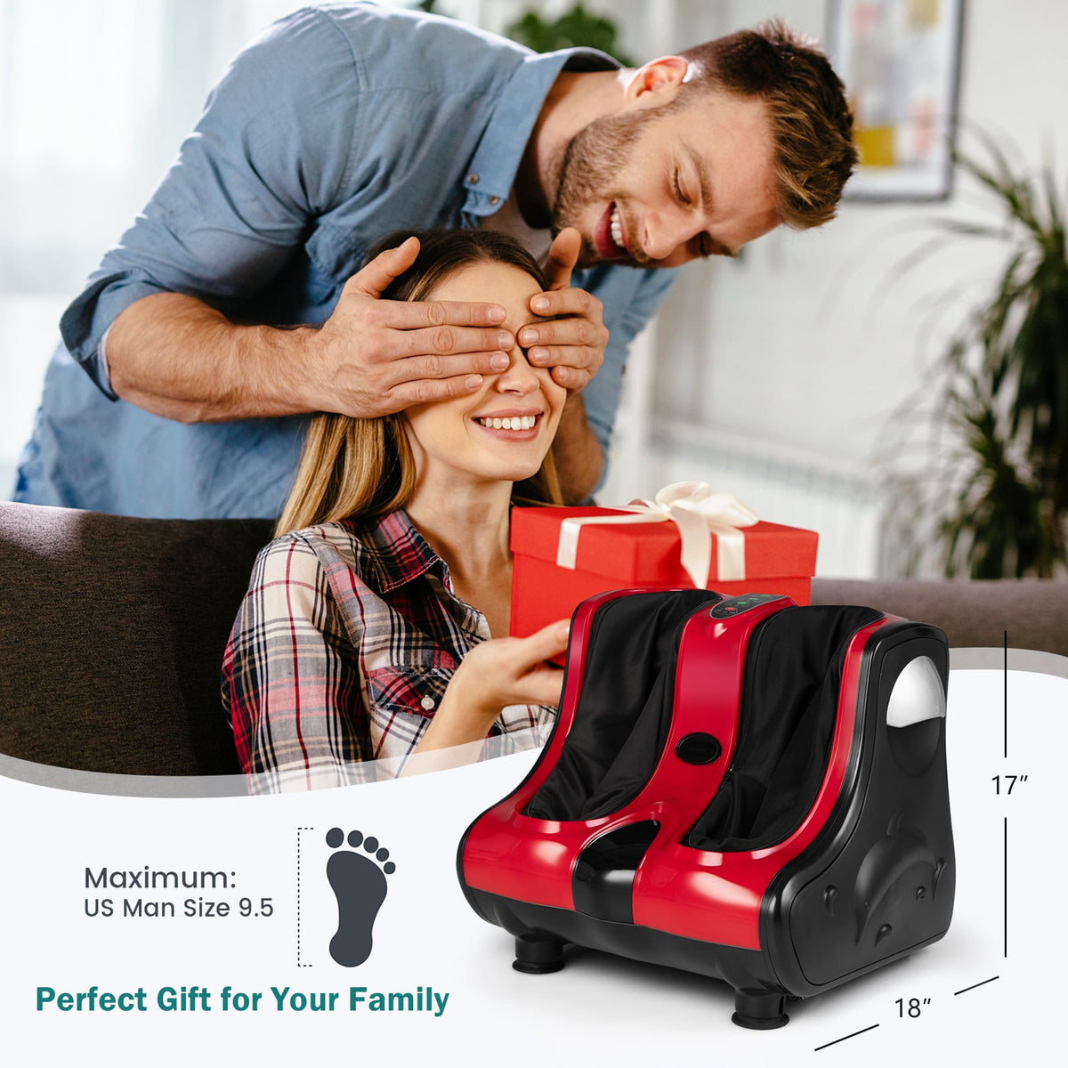 Shiatsu Kneading Rolling Vibration Heating Foot Massager-Foot Massager-DECOROLALA