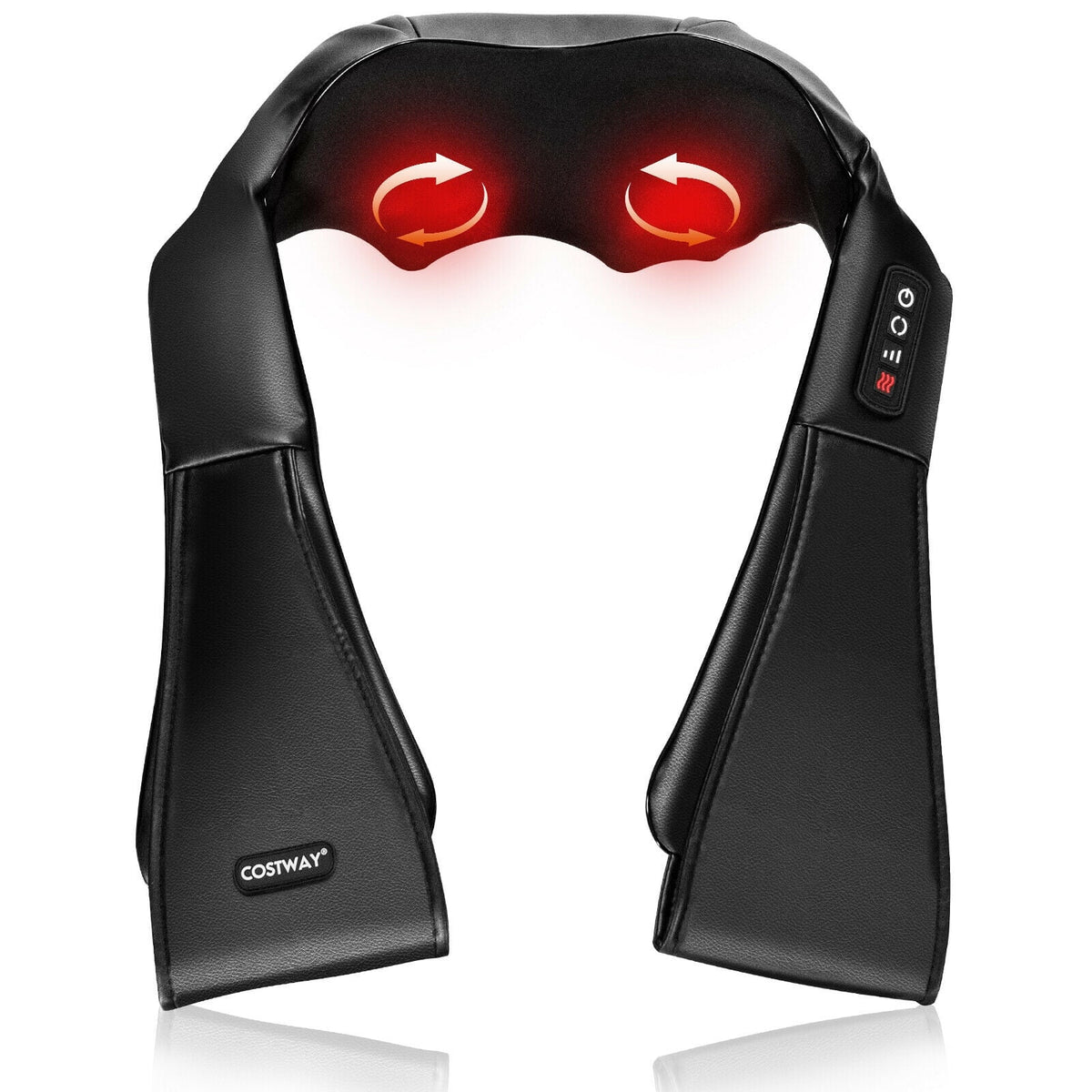 Shiatsu Neck Massager with Heat and Deep Tissue 3D-Kneading-Black-Back Massager-DECOROLALA