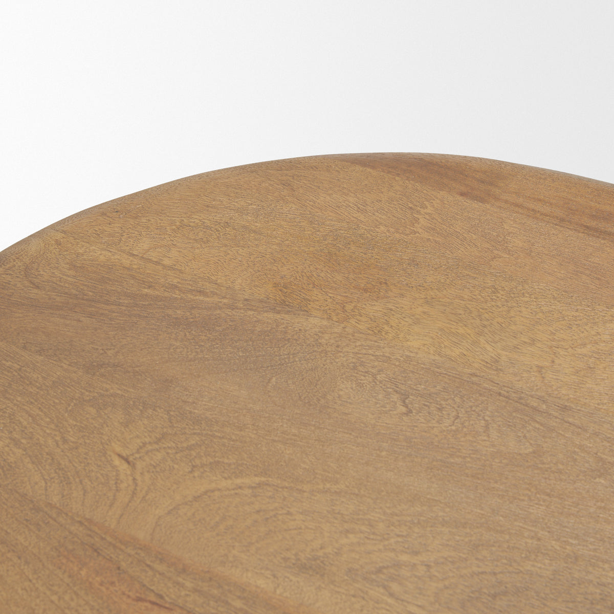 Shima Oval Dark Brown Wood w/ Arched Legs Coffee Table-Coffee Tables-DECOROLALA