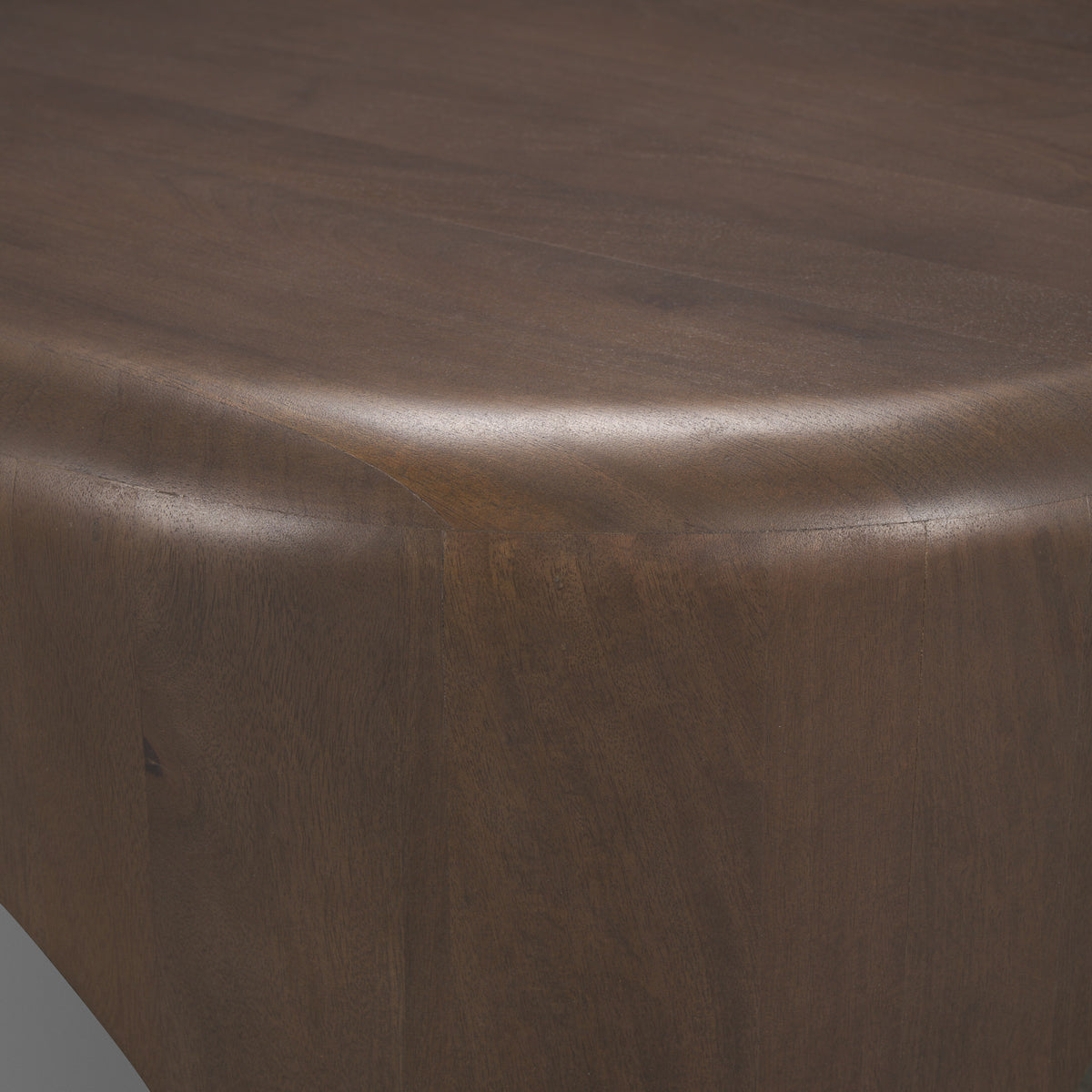 Shima Oval Dark Brown Wood w/ Arched Legs Coffee Table-Coffee Tables-DECOROLALA