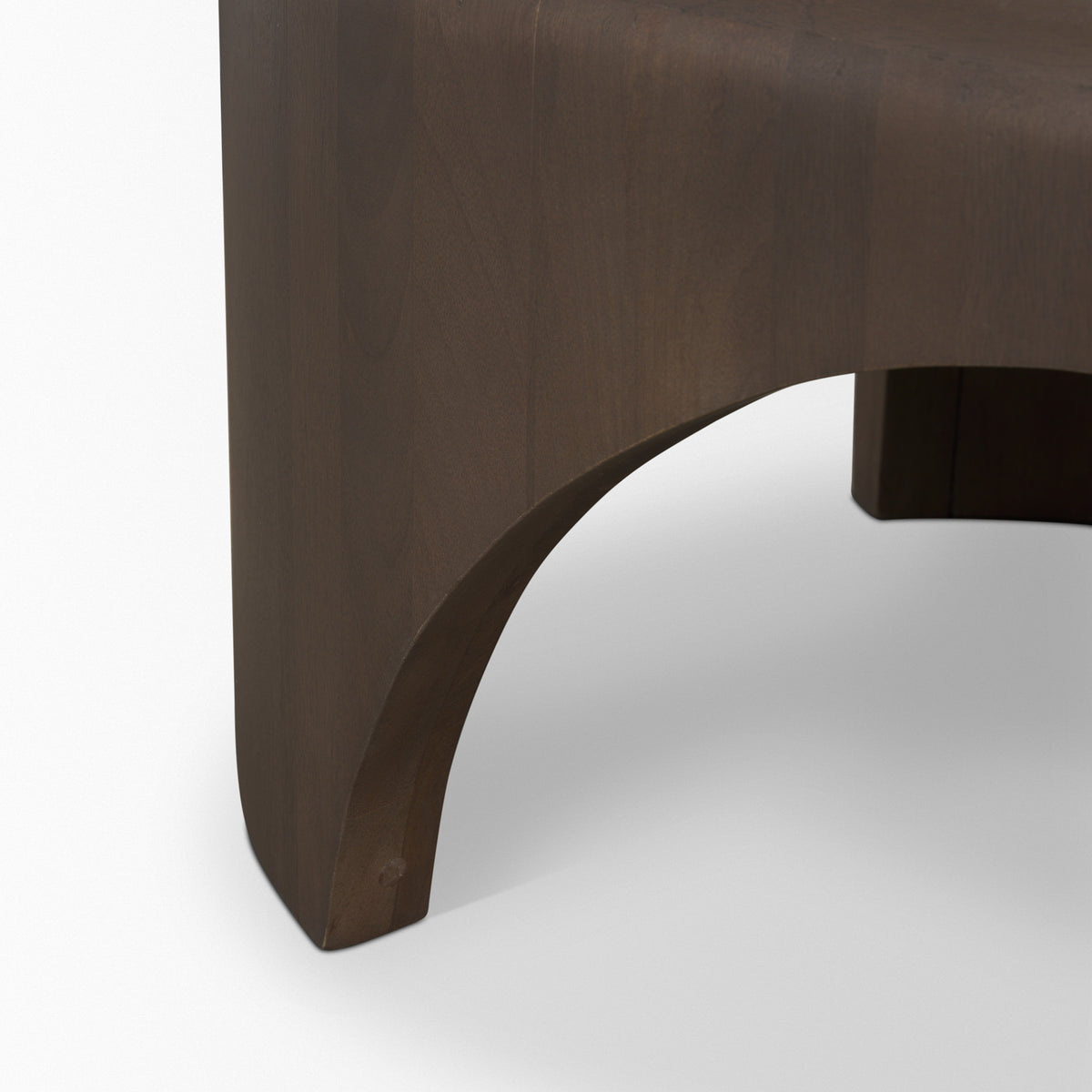 Shima Oval Dark Brown Wood w/ Arched Legs Coffee Table-Coffee Tables-DECOROLALA