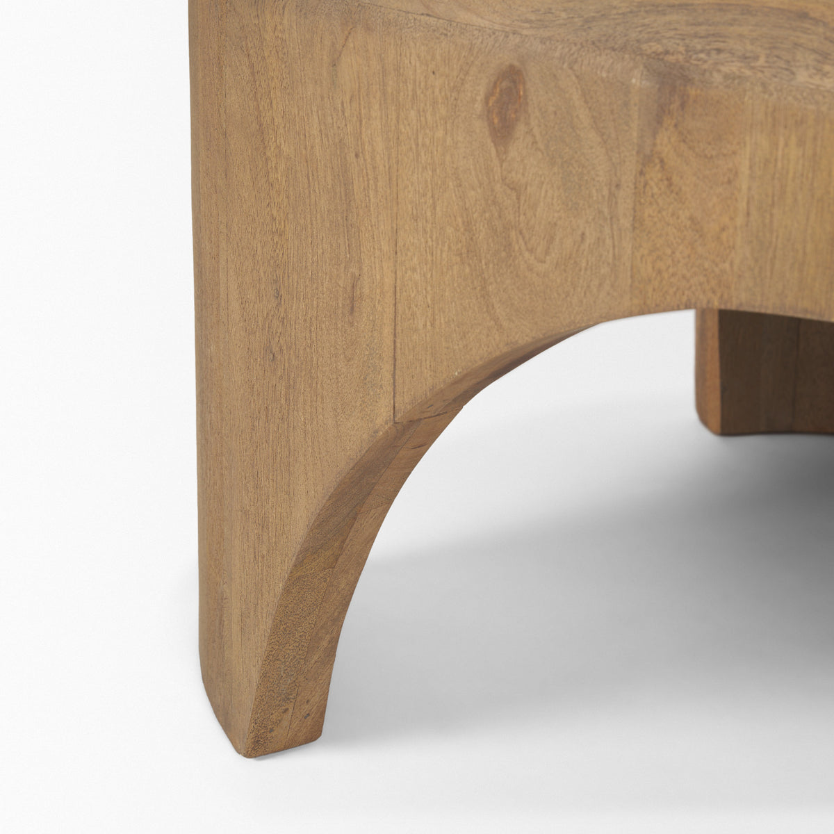 Shima Oval Dark Brown Wood w/ Arched Legs Coffee Table-Coffee Tables-DECOROLALA
