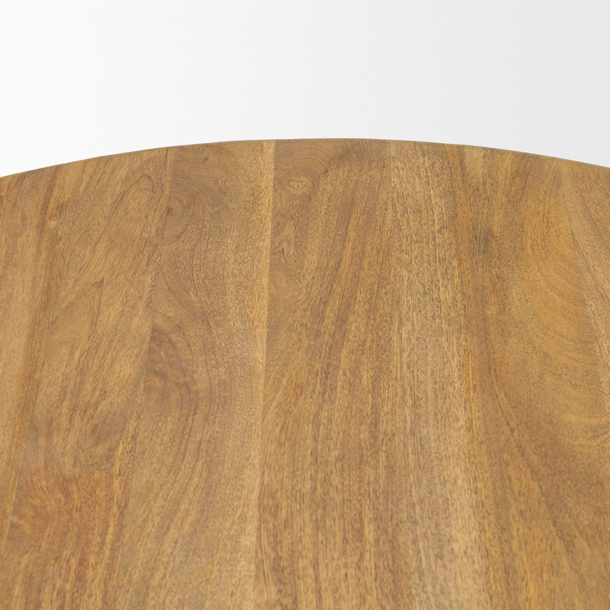 Shima Round Dark Brown Wood W/Arched Legs Coffee Table-Coffee Tables-DECOROLALA
