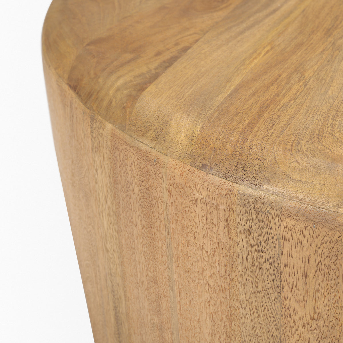 Shima Round Dark Brown Wood W/Arched Legs Coffee Table-Coffee Tables-DECOROLALA