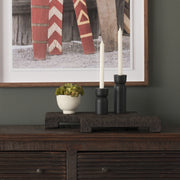 Shira Reclaimed Dark Brown Wooden Riser (Set of 2)-Trays-DECOROLALA