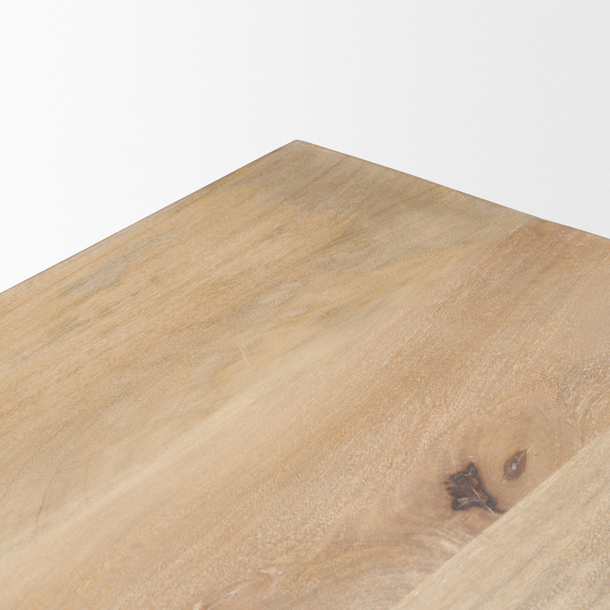 Shivon 94"L x 42"W Dining Table | Light Brown Wood & Light Brown Wood & Travertine | Seats 8-Dining Tables-DECOROLALA