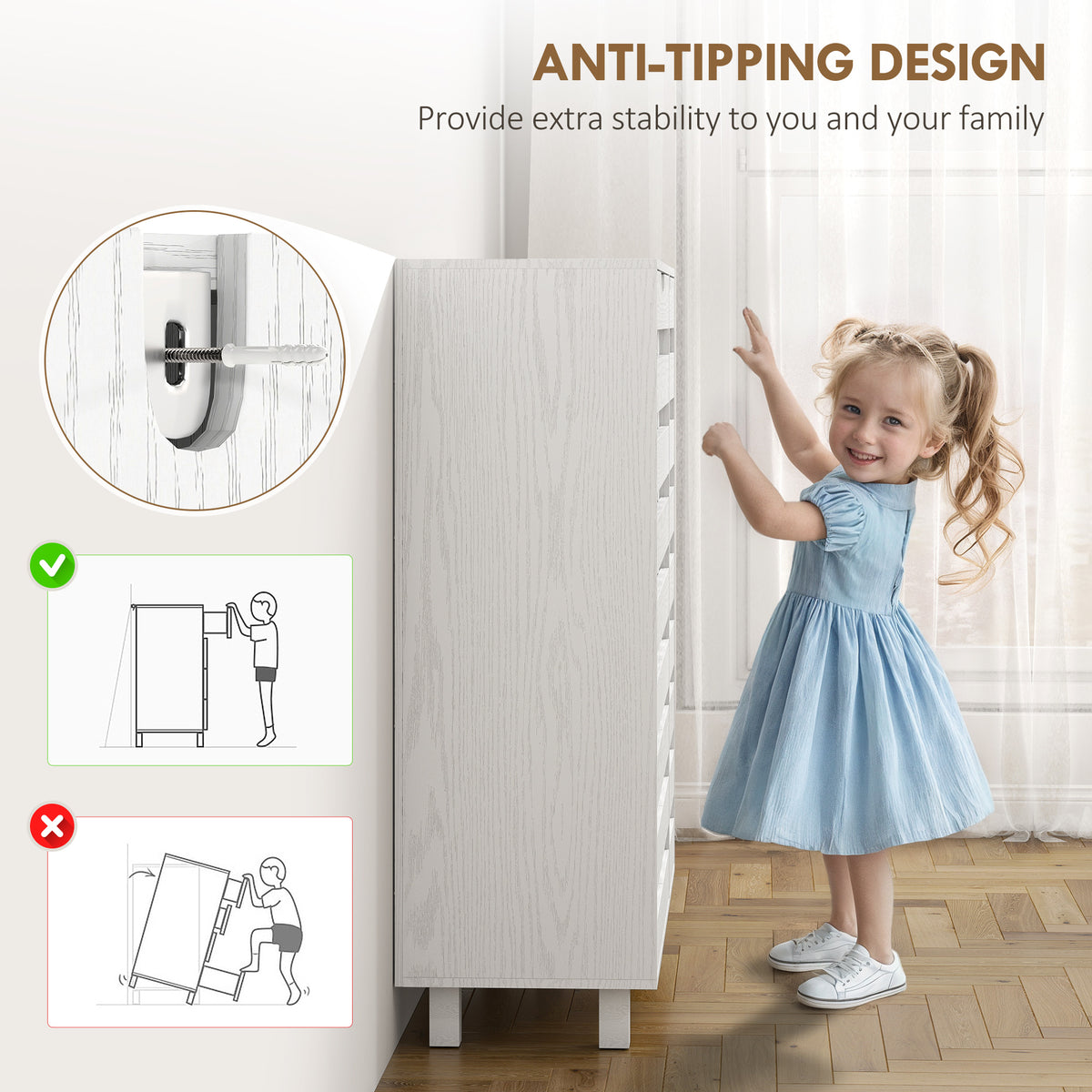 Shoe Cabinet - White 20-Pair Storage with Ventilated Doors-Home Furnishings > Storage & Organization > Shoe Storage Cabinets & Racks-DECOROLALA