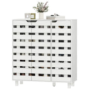 Shoe Cabinet - White 20-Pair Storage with Ventilated Doors-Home Furnishings > Storage & Organization > Shoe Storage Cabinets & Racks-DECOROLALA