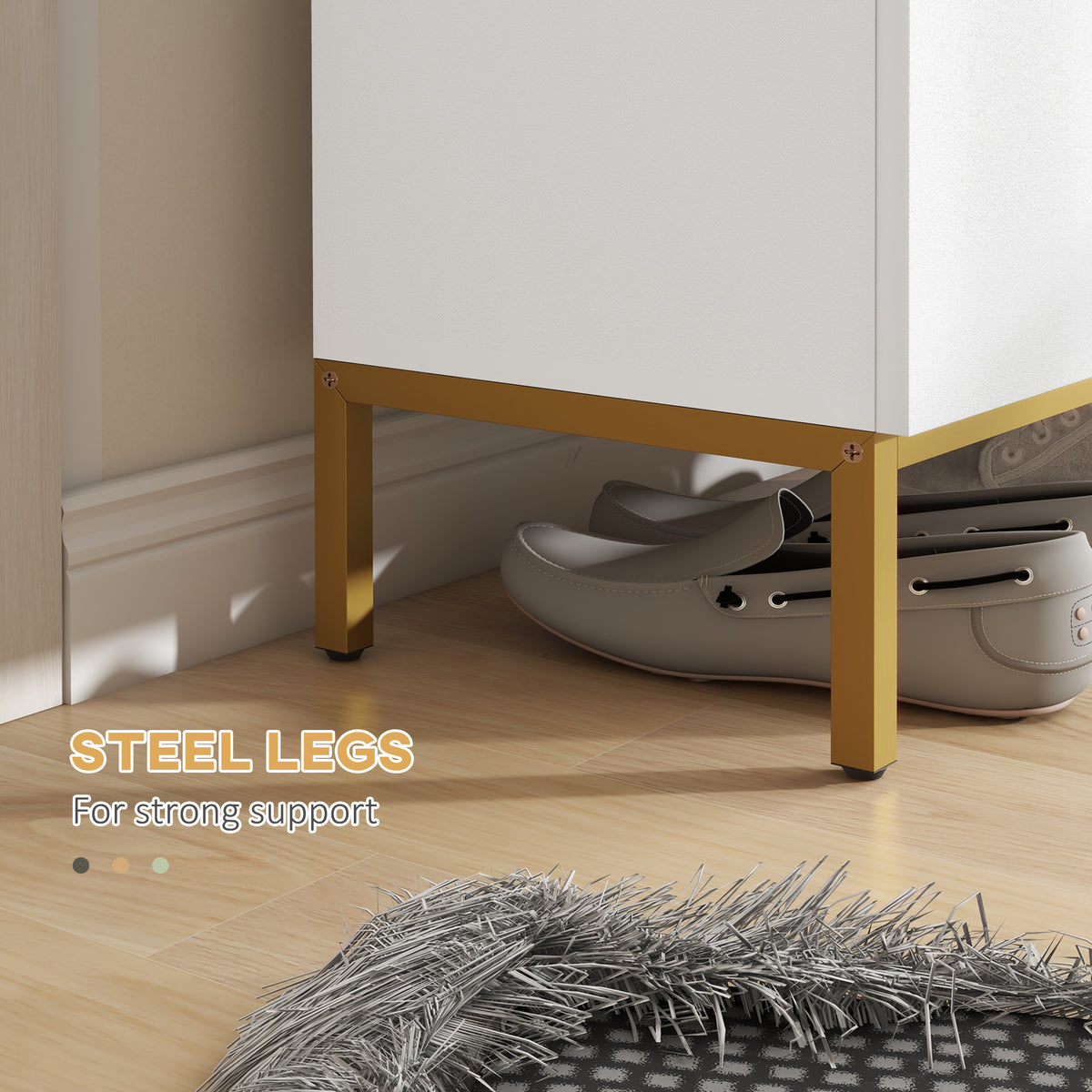 Shoe Storage Cabinet - White 15-20 Pair Organizer-Home Furnishings > Storage & Organization > Shoe Storage Cabinets & Racks-DECOROLALA