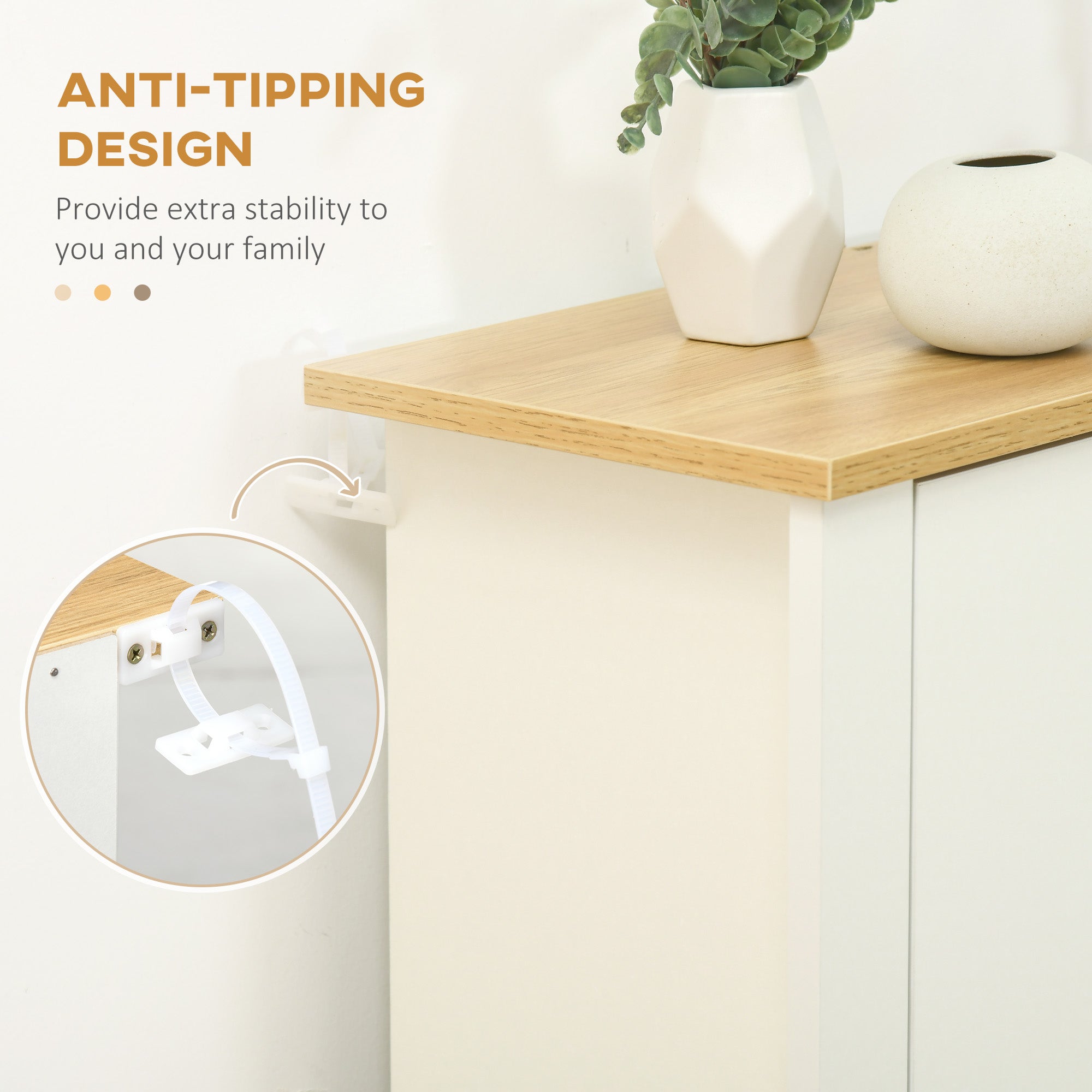 Shoe Storage Cabinet - White 2 Flip Drawers Slim Design-Home Furnishings > Storage & Organization > Shoe Storage Cabinets & Racks-DECOROLALA