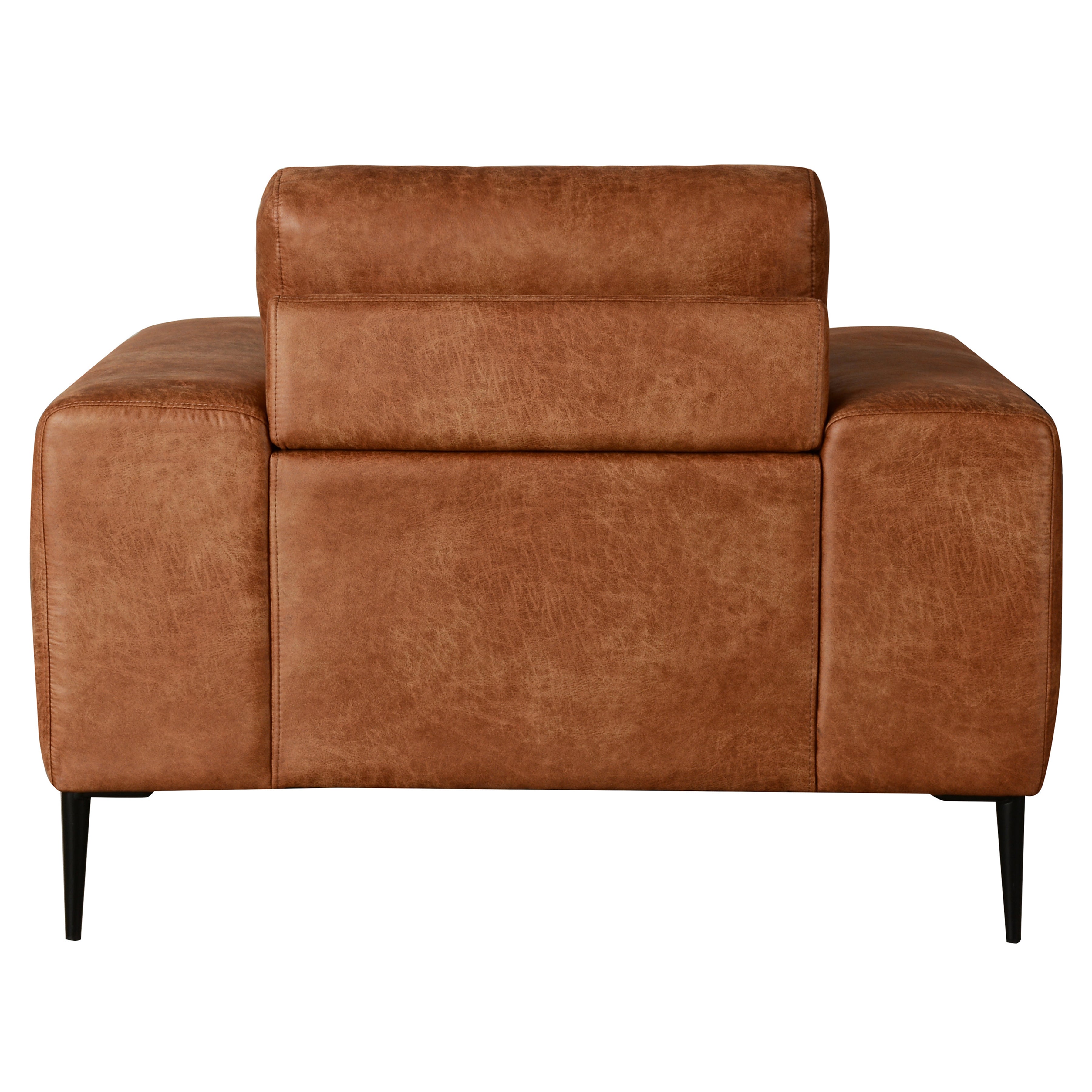 Shonda 44 in. Tan Faux Leather Armchair-Furniture > Chairs > Armchairs, Recliners & Sleeper Chairs > Armchairs-DECOROLALA