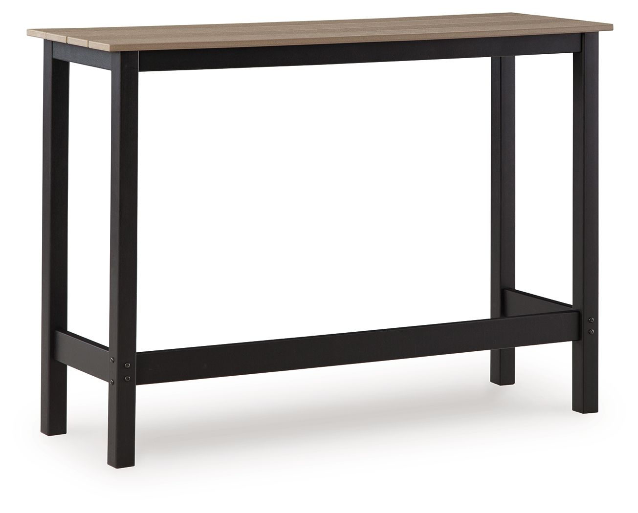 Shoreline Beach Outdoor Counter Table & 2 Barstools Black-3 Piece Outdoor Sets-DECOROLALA