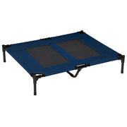 Elevated Dog Bed, Raised Dog Cot for XL Sized Dogs, Indoor & Outdoor, 36" x 30" x 7", Blue