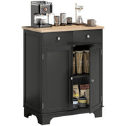 Sideboard Buffet Cabinet - 27" Black Coffee Bar Storage-Home Furnishings > Storage & Organization > Kitchen Pantry Cabinets-DECOROLALA