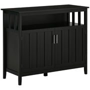 Sideboard Buffet Cabinet - Black 41.75"W Adjustable Shelves-DECOROLALA