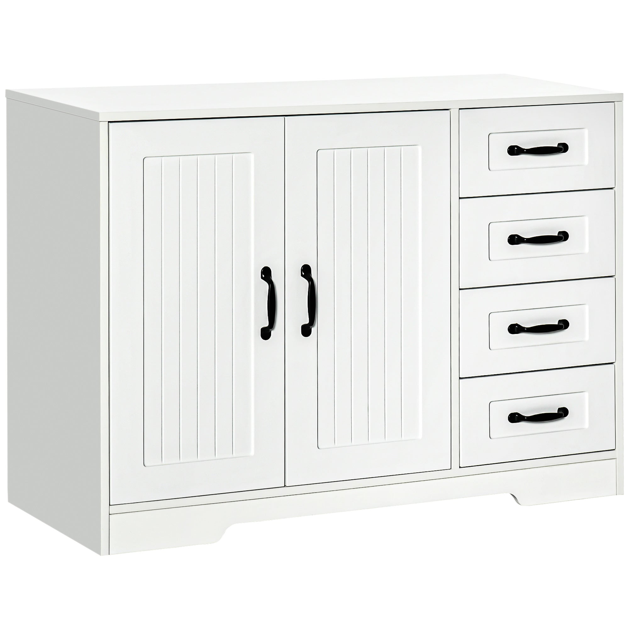 Sideboard Buffet Cabinet - White 41.3"-DECOROLALA