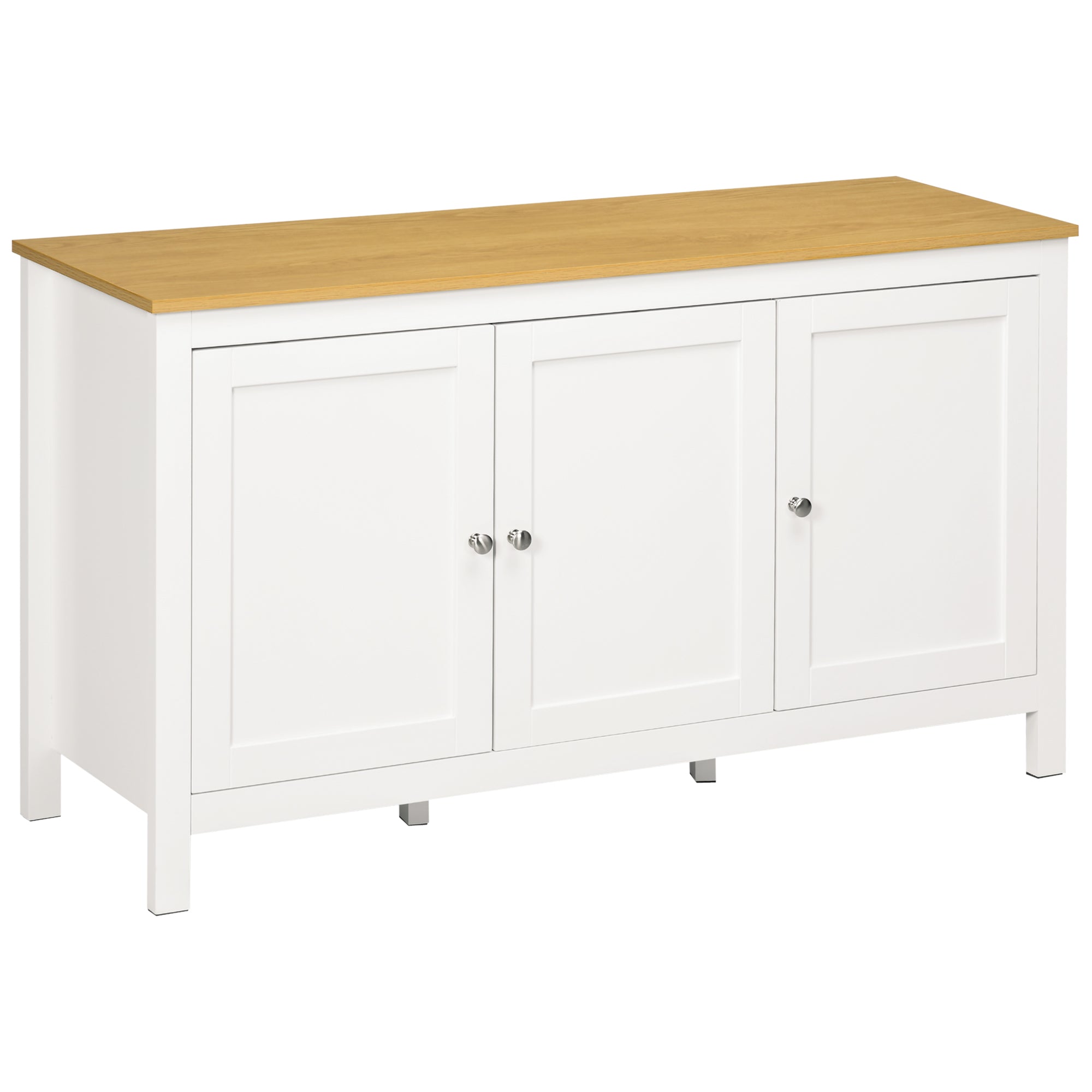 Sideboard Buffet Cabinet White Natural 47.2"W-DECOROLALA