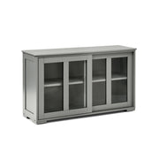 Sideboard Buffet Cupboard Storage Cabinet with Sliding Door-Gray-Sideboards & Buffets-DECOROLALA